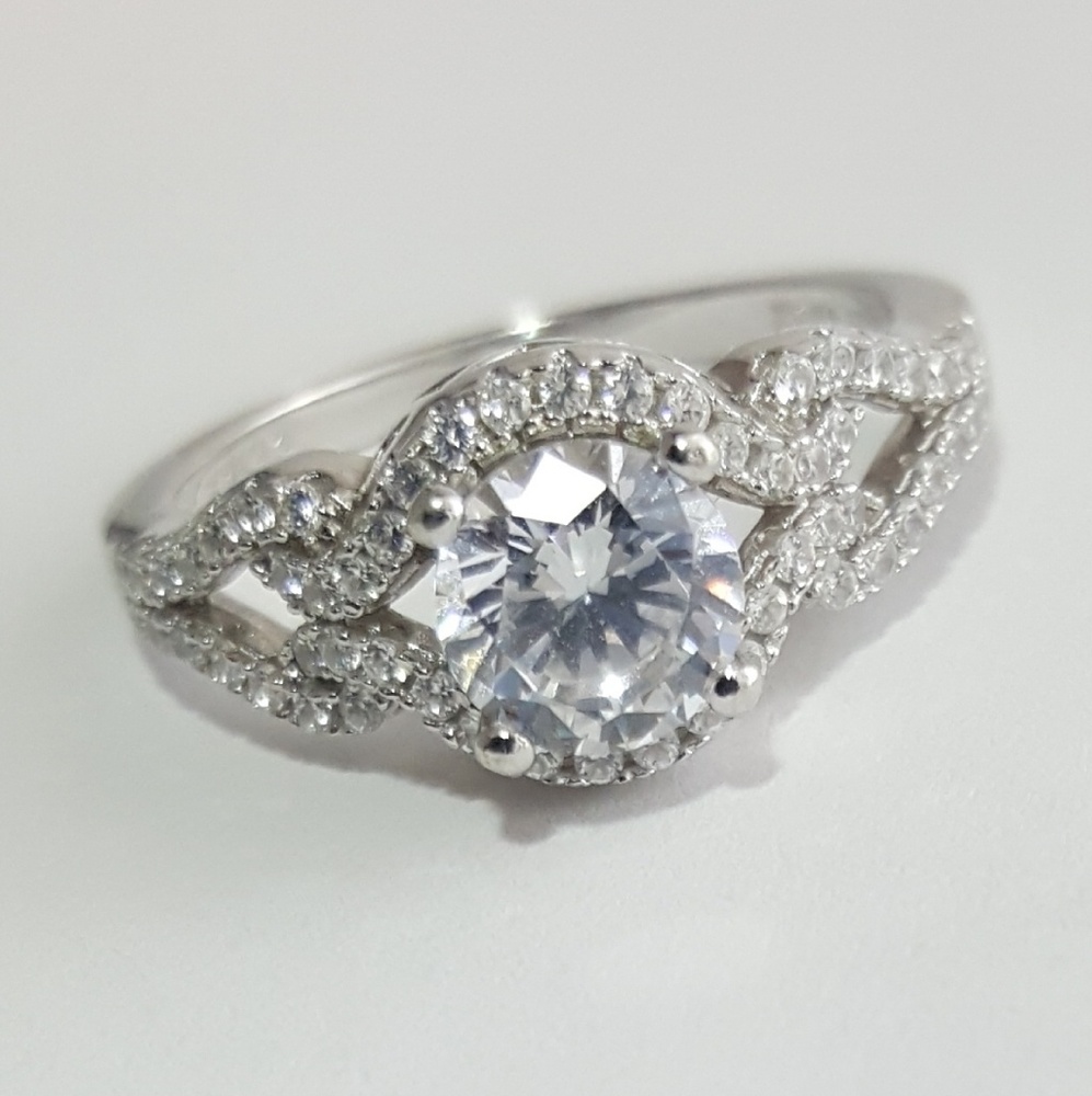 QVC Diamonique Platinum Round Solitaire